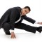 Stretching Businessman